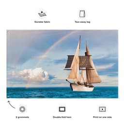 image-Sailing Ship Rainbow Flag
