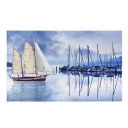 image-Sailing Ship Blue Flag