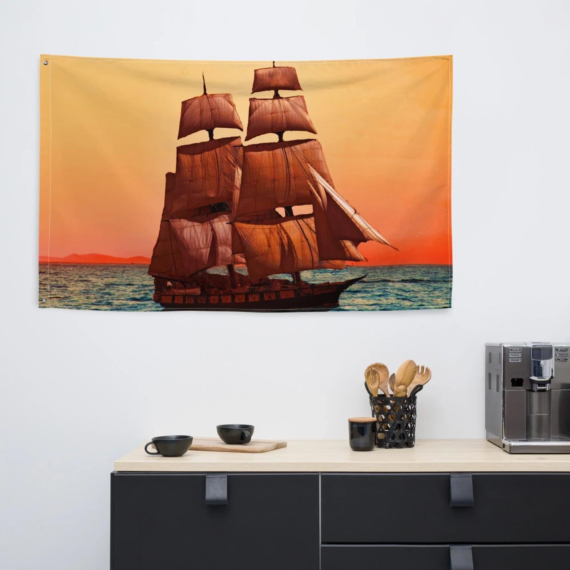 image-Sailing Ship Flag