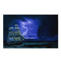 image-Sailing Ship Lightning Flag