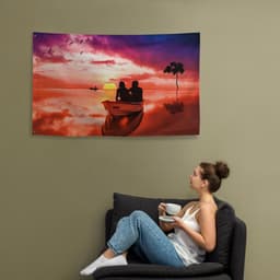 image-Couple Love Boat Flag