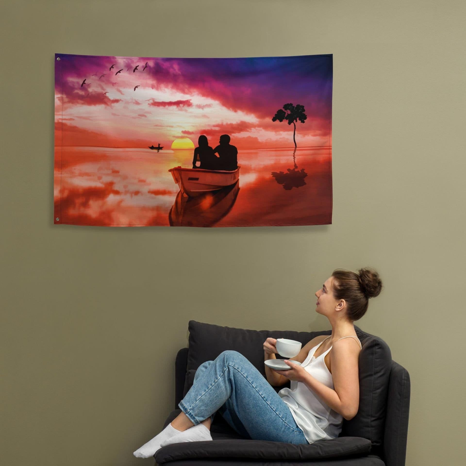 image-Couple Love Boat Flag