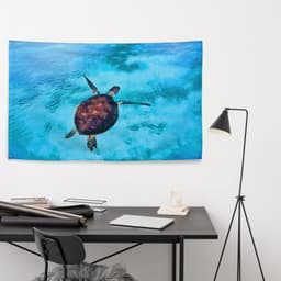 image-Sea Turtle Painting Flag Tapestry