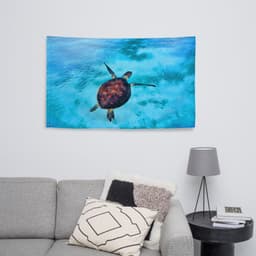 image-Sea Turtle Painting Flag Tapestry