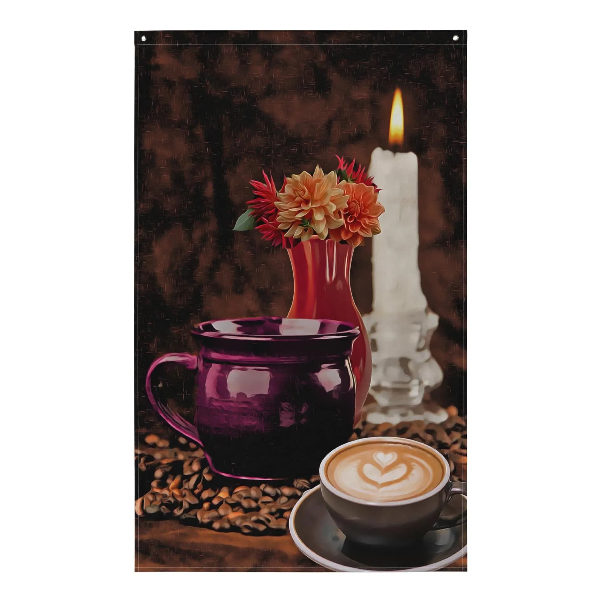 image-Still Life Vinatge Painting 2 Flag Tapestry