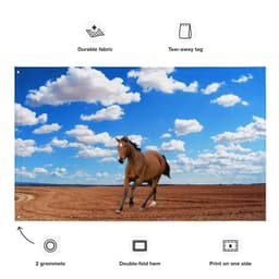 image-Walking Horse Painitng Flag Tapestry