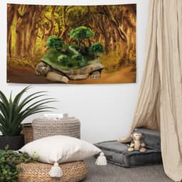 image-Turtle Tree Painting Flag Tapestry