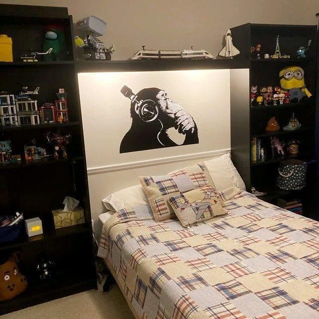 image-Vinyl Wall Art Decal - Contemplative Chimp Design Wall Sticker