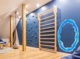image-Blue & Orange Portal Aura Wall Stickers with Silver Chrome Mirror Effect - Vibrant Oval Teleport Decals for Gamer and Geek Room Decor