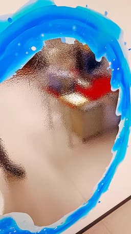 image-Custom Blue & Orange Portal Wall Stickers With Your own Image inside - Personalized Photo Inside, Vibrant Aura Oval Decals for Gamer and Geek Room Decor