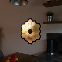 image-James Webb Space Telescope Mirror Wall Sticker - Gold Chrome Vinyl Space Decal - Universe jwst Room Decor - Perfect Astronomy Geek Gift