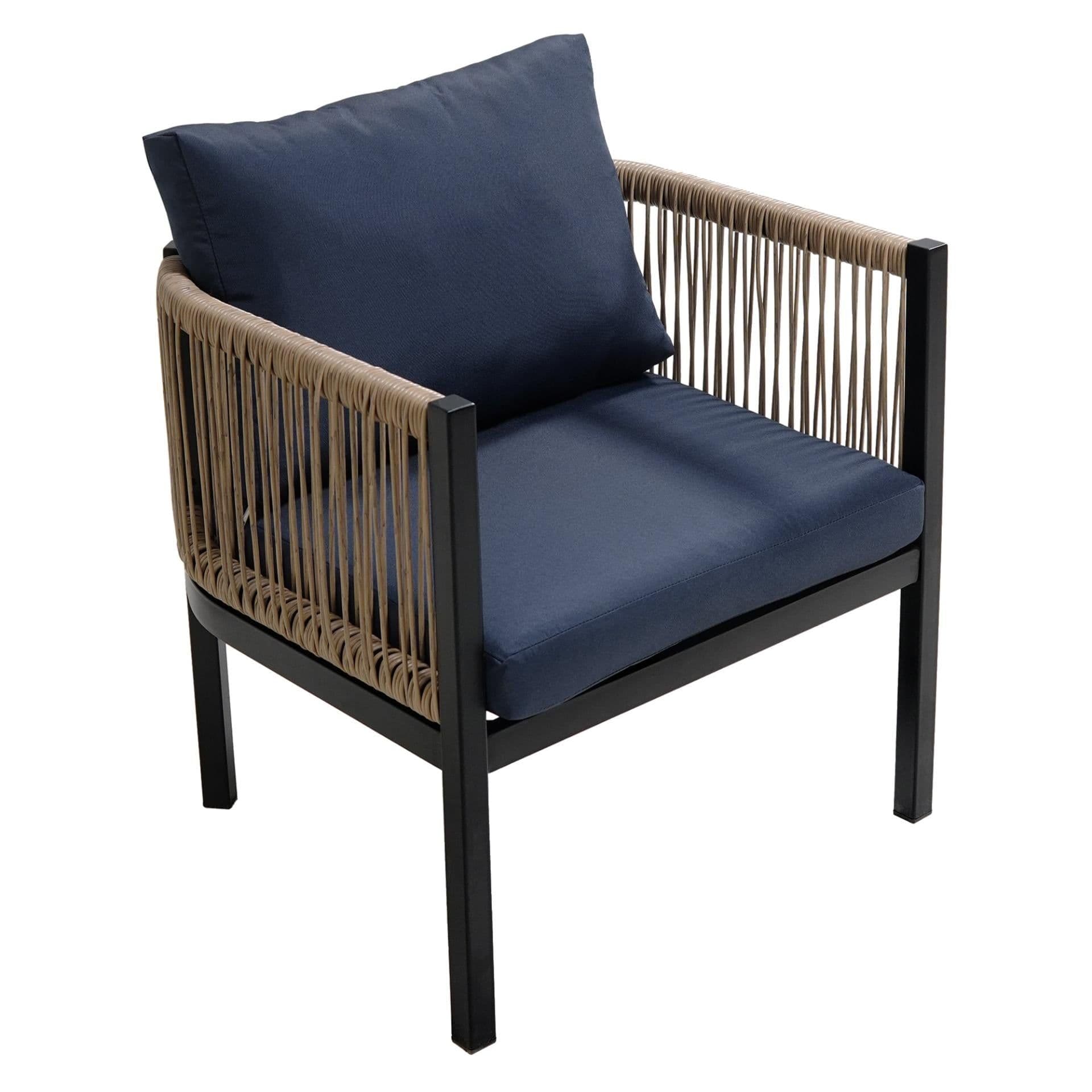 image-Multi-person Outdoor Sofa Combination with A Table, Suitable for Garden, Backyard and Balconies