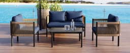 image-Multi-person Outdoor Sofa Combination with A Table, Suitable for Garden, Backyard and Balconies
