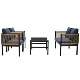 image-Multi-person Outdoor Sofa Combination with A Table, Suitable for Garden, Backyard and Balconies