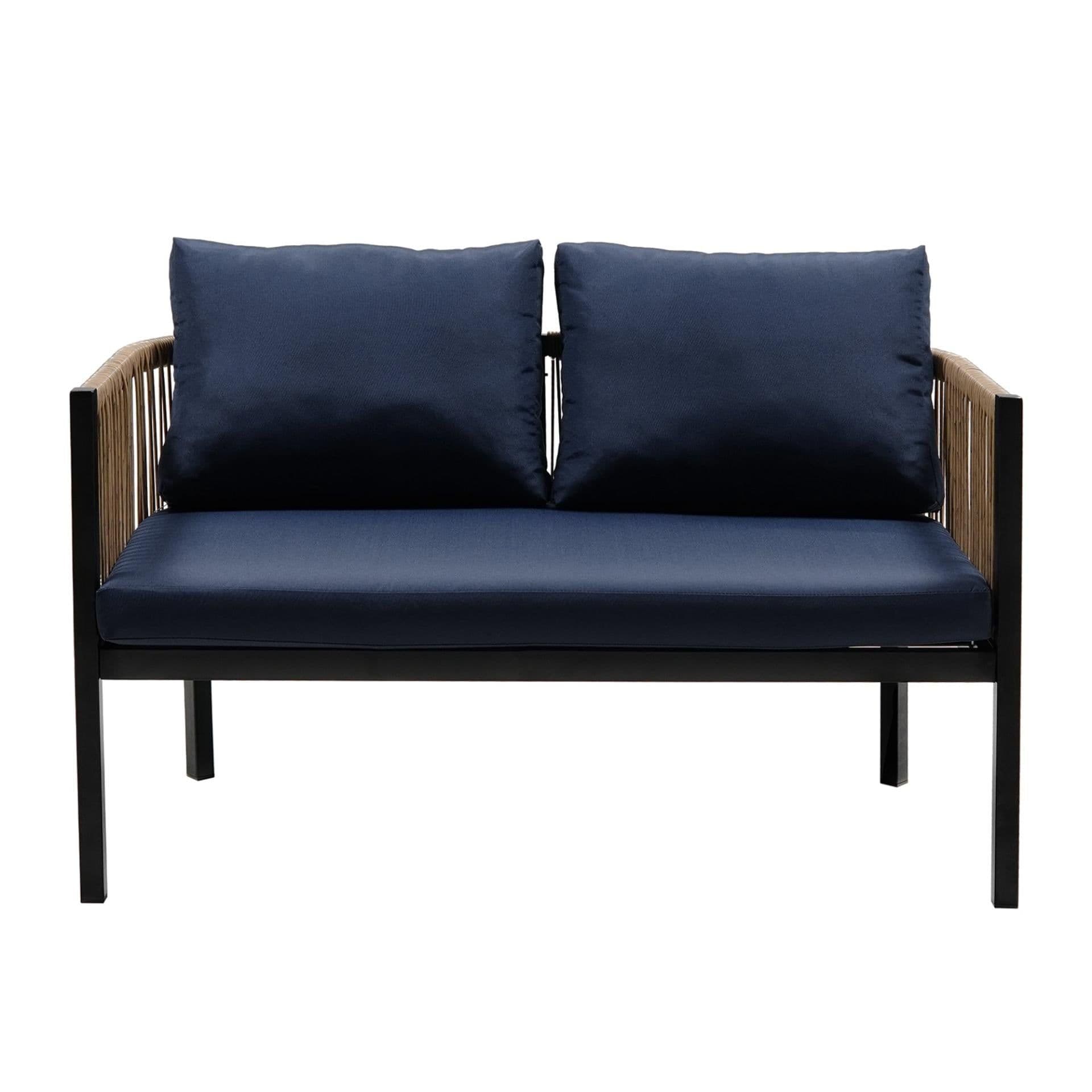 image-Multi-person Outdoor Sofa Combination with A Table, Suitable for Garden, Backyard and Balconies
