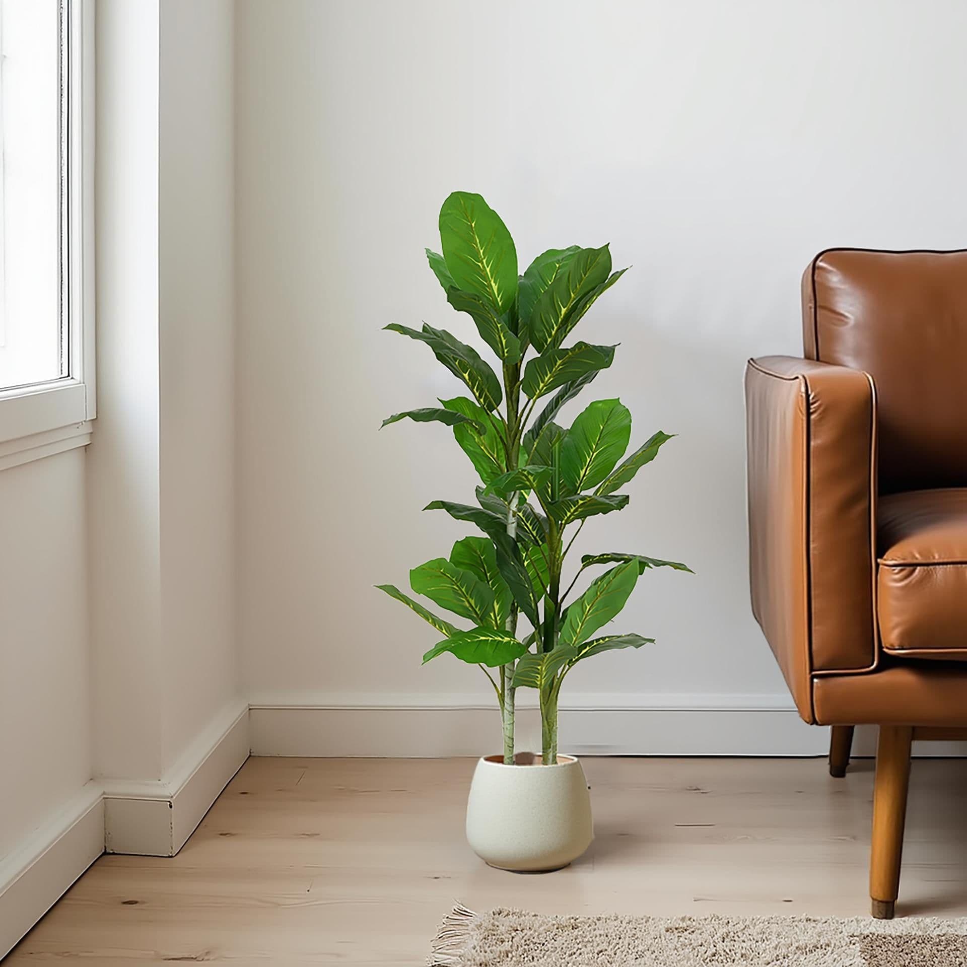 image-42' Artificial Dieffenbachia Plant With Pot