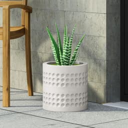 image-10-inch Cube Antique White MGO Planter
