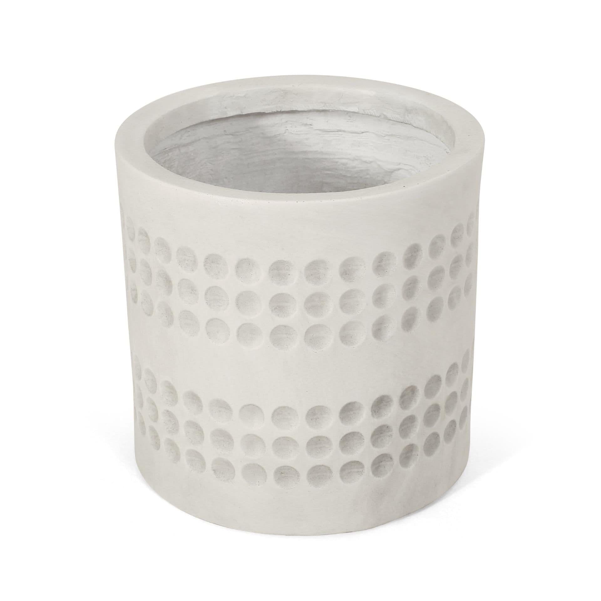 image-10-inch Cube Antique White MGO Planter