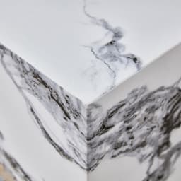 image-Modern white MDF+sticker material cube stylish texture design coffee table -15.75 inches