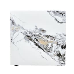 image-Modern white MDF+sticker material cube stylish texture design coffee table -15.75 inches