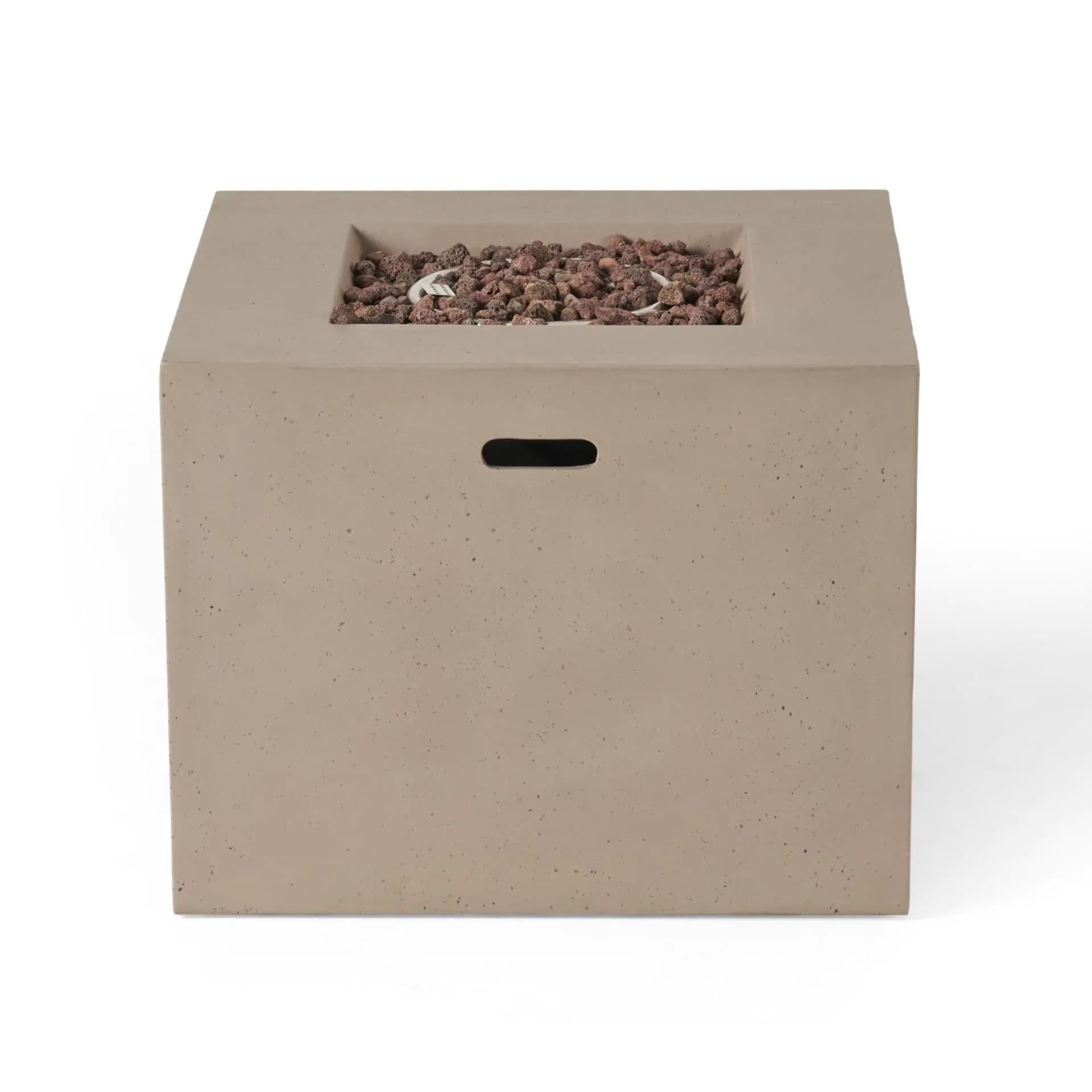 image-AIDAN 31' Square Fire Pit 40,000 BTU Light Grey Magnesium Oxide 31.25'