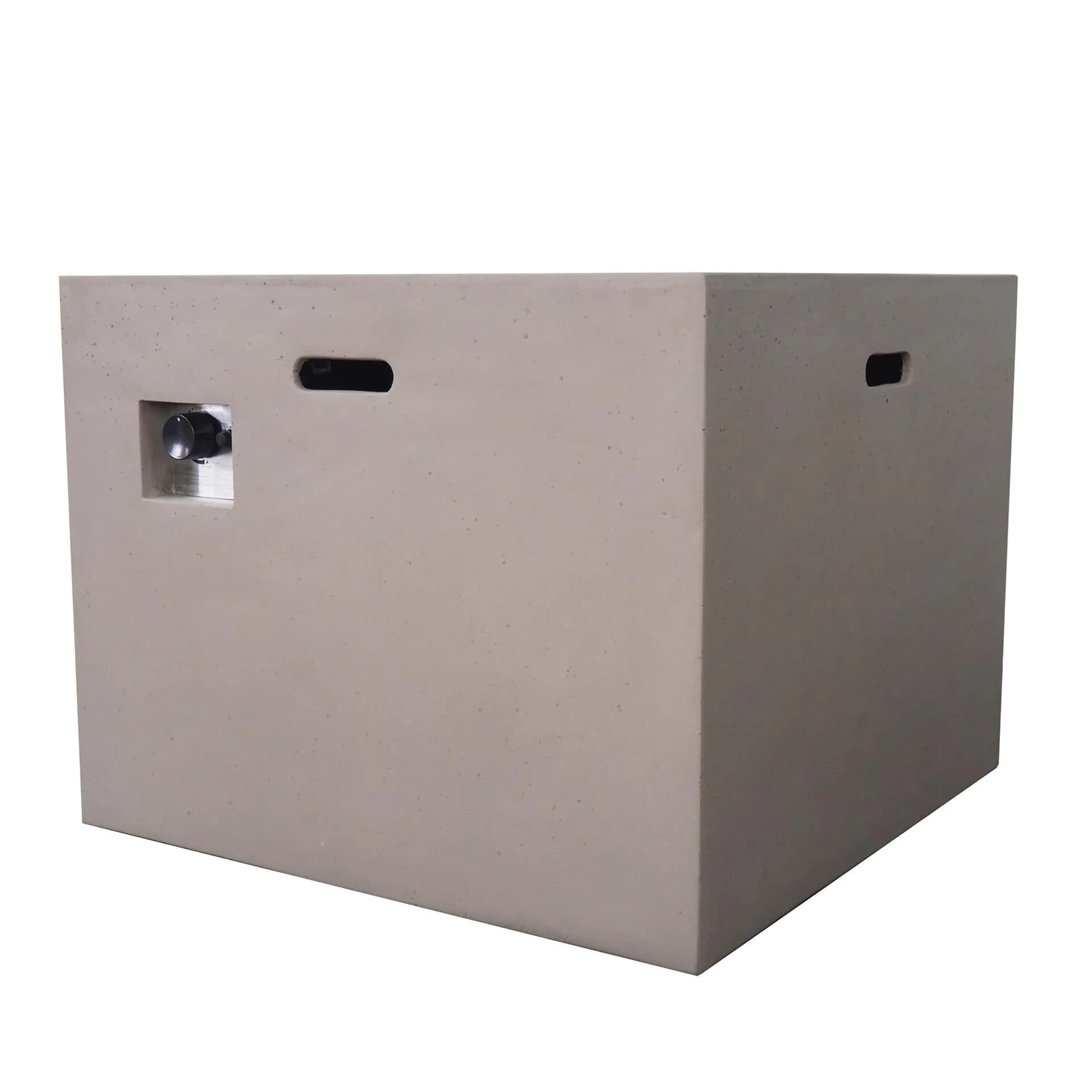 image-AIDAN 31' Square Fire Pit 40,000 BTU Light Grey Magnesium Oxide 31.25'