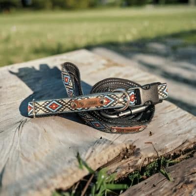 image-Designer's Whimsical Charm Handmade Dog Collar for Medium Breeds