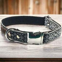image-Regal Paws Cotton Dog Collar: Personalised Pup Elegance