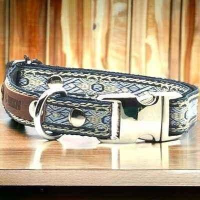 image-Engraved Cotton Dog Collar for Small Breeds