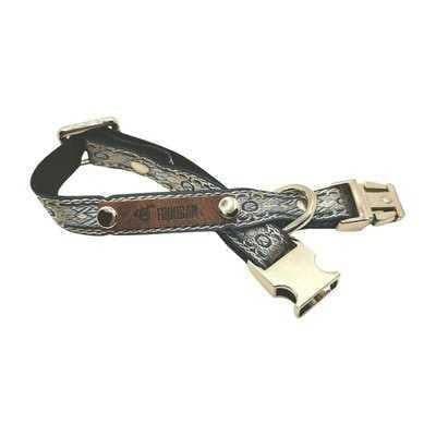 image-Engraved Cotton Dog Collar for Small Breeds