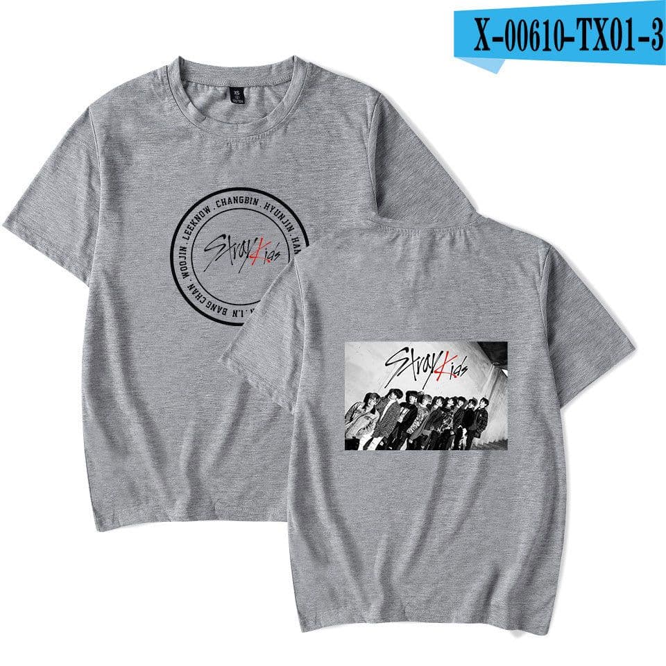 image-Stray Kids Korean Version Unisex Short Sleeve T Shirt Pink Factory Direct