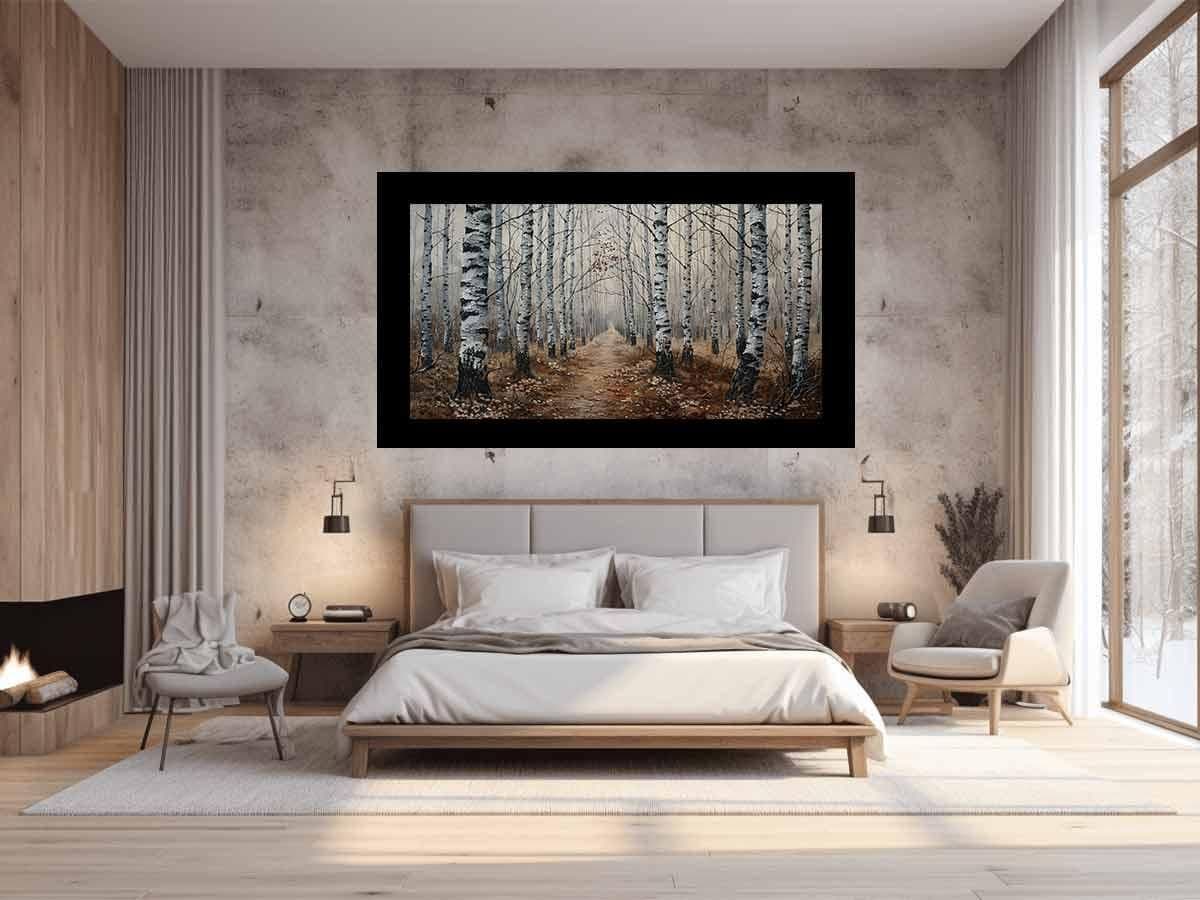 image-Birch Grey Tree Knife Canvas Artwork