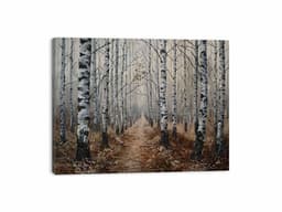 image-Birch Grey Tree Knife Canvas Artwork