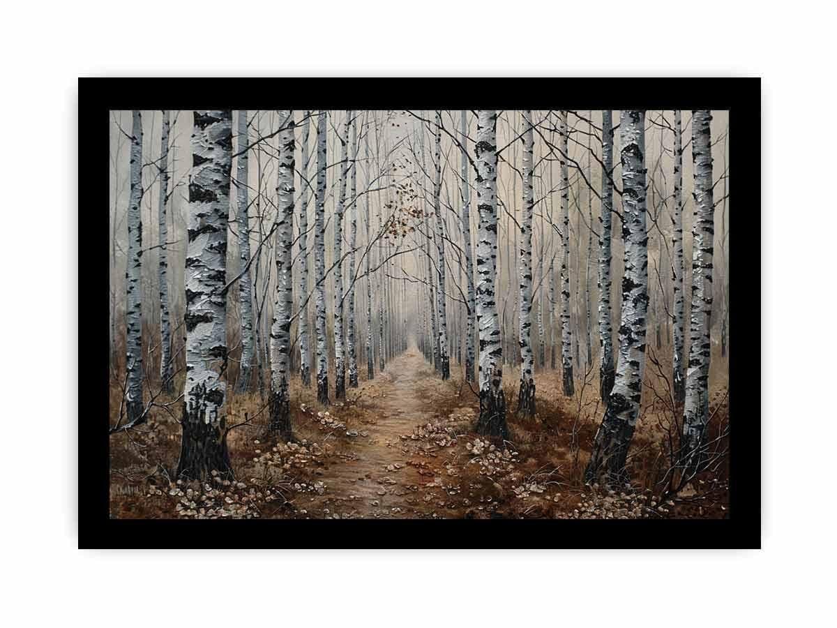 image-Birch Grey Tree Knife Canvas Artwork