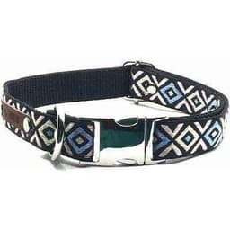 image-Personalised Cotton Dog Collar: Sapphire Elegance