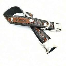 image-Personalised Embossed Cotton Dog Collar