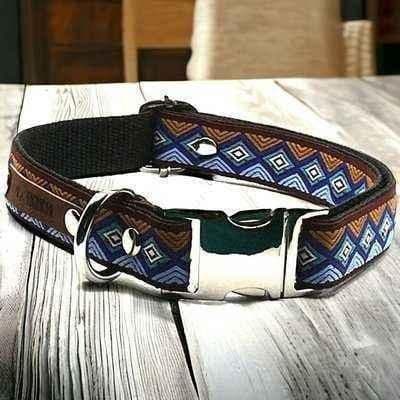 image-Personalised Cotton Dog Collar for Stylish Medium Breeds ????