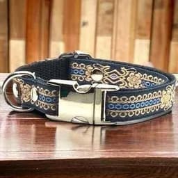 image-"Personalised Hand Made Chic Cotton Collar for Small Breeds"