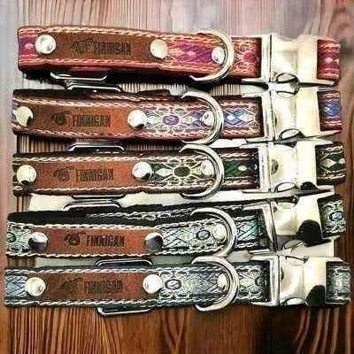 image-Finnigan Small Dog Collar: Personalised Engraving & Designer Fabrics