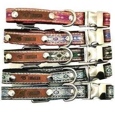 image-Finnigan Small Dog Collar: Personalised Engraving & Designer Fabrics
