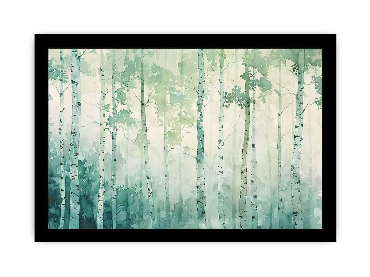 image-White Birch Tree Canvas painting