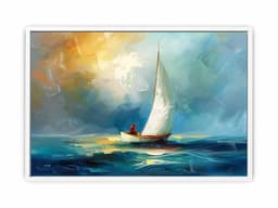 image-Boat at sea wall Art