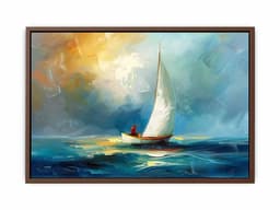 image-Boat at sea wall Art