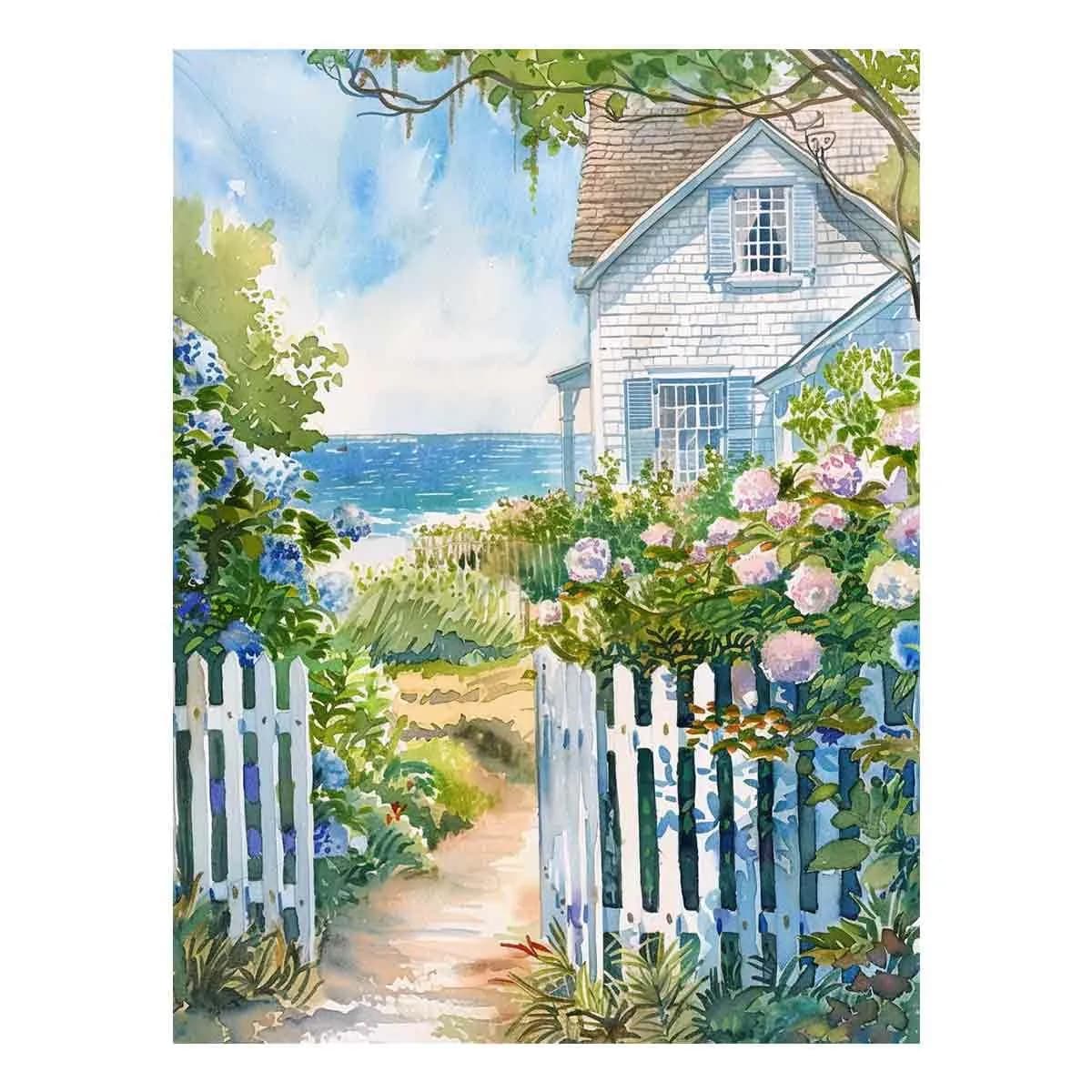 image-Beach House Canvas Painitng