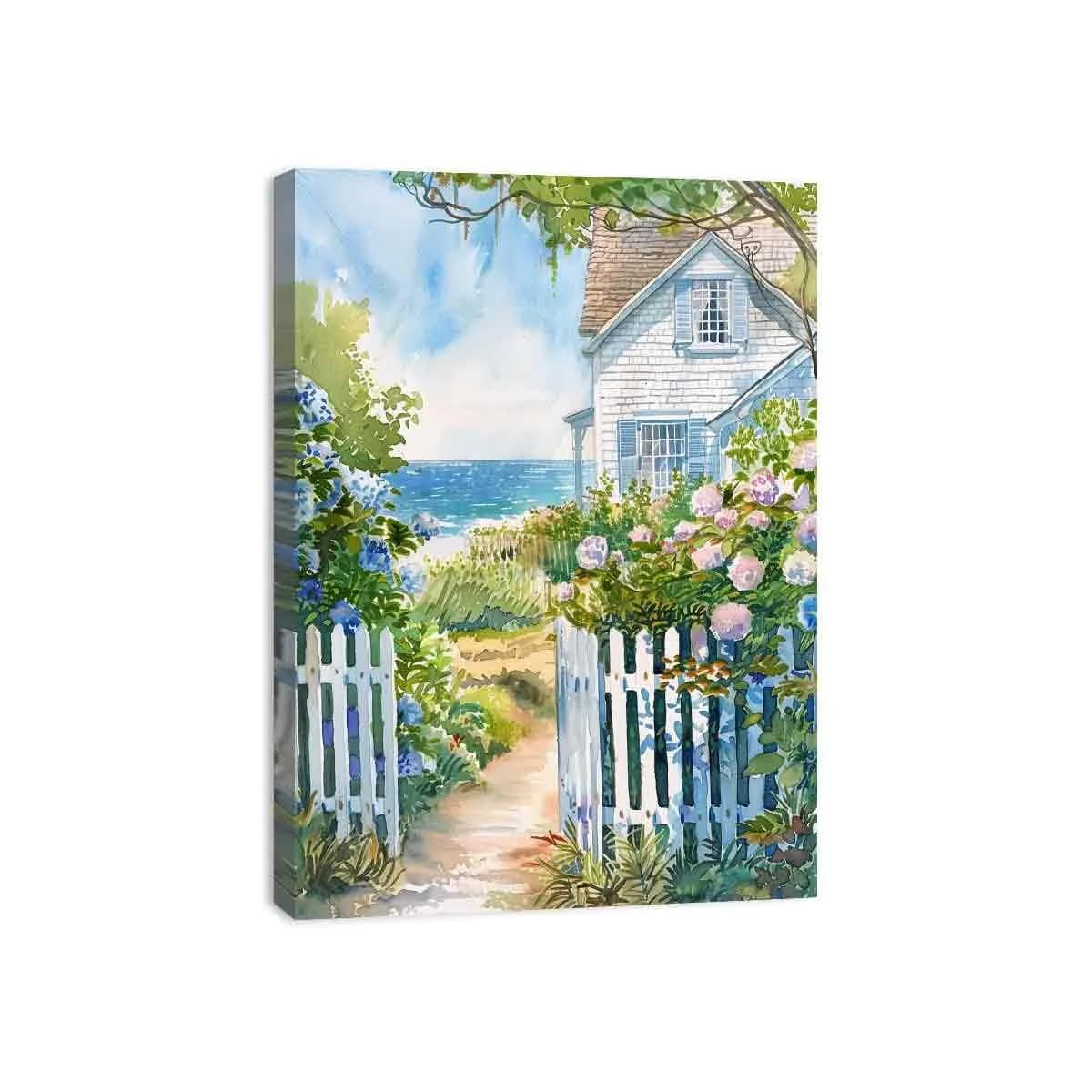 image-Beach House Canvas Painitng