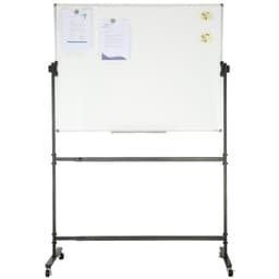 image-VEVOR Rolling Magnetic Whiteboard, Double-sided Mobile Whiteboard 48x36 Inches, Adjustable Height Dry Erase Board with Wheels, 1 Magnetic Erase & 3 Dry Erase Markers & Movable Tray for Office School