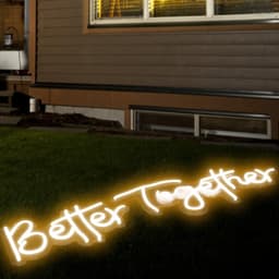 image-VEVOR Better Together Neon Sign, 13" x 7" +18" x 8" Warm White LED lights Sign, Adjustable Brightness with Remote Control, Used for Home, Party, Wedding, and Bar Decoration (Power Adapter Included