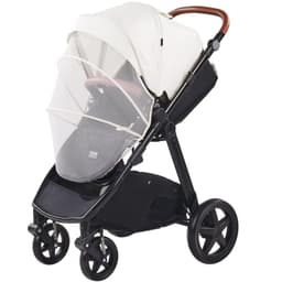 image-VEVOR Travel System Stroller with Infant Bassinet, 2-in-1 Baby Cradle Stroller Combo, Reversible Seat, Easy One-button Folding, EVA Tires with Brake Aluminum Stroller Carseat Combo Set (White)