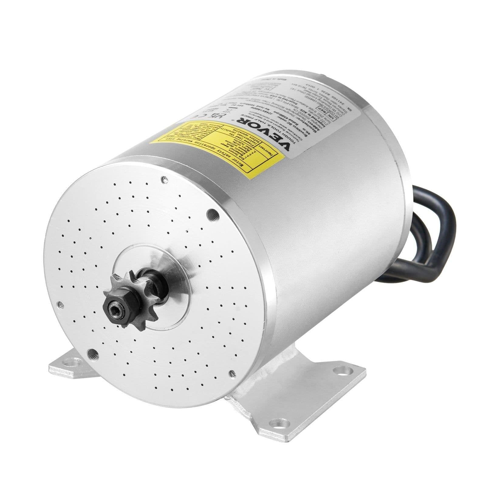 image-VEVOR 1800W Electric Brushless DC Motor Kit - 48V 4500rpm Motor with Upgraded Speed Controller for Go Karts E-Bike Motorcycle Scooter