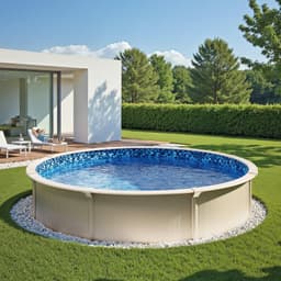 image-VEVOR 18-ft Round Above Ground Pool Liner, Unibead Pool Liners, Standard Gauge, 52inch Wall Height, Designed for Steel Sided Above-Ground Swimming Pools